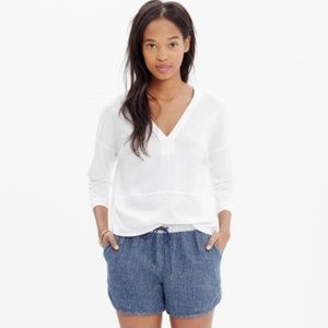 Madewell V Neck Cotton Shirt